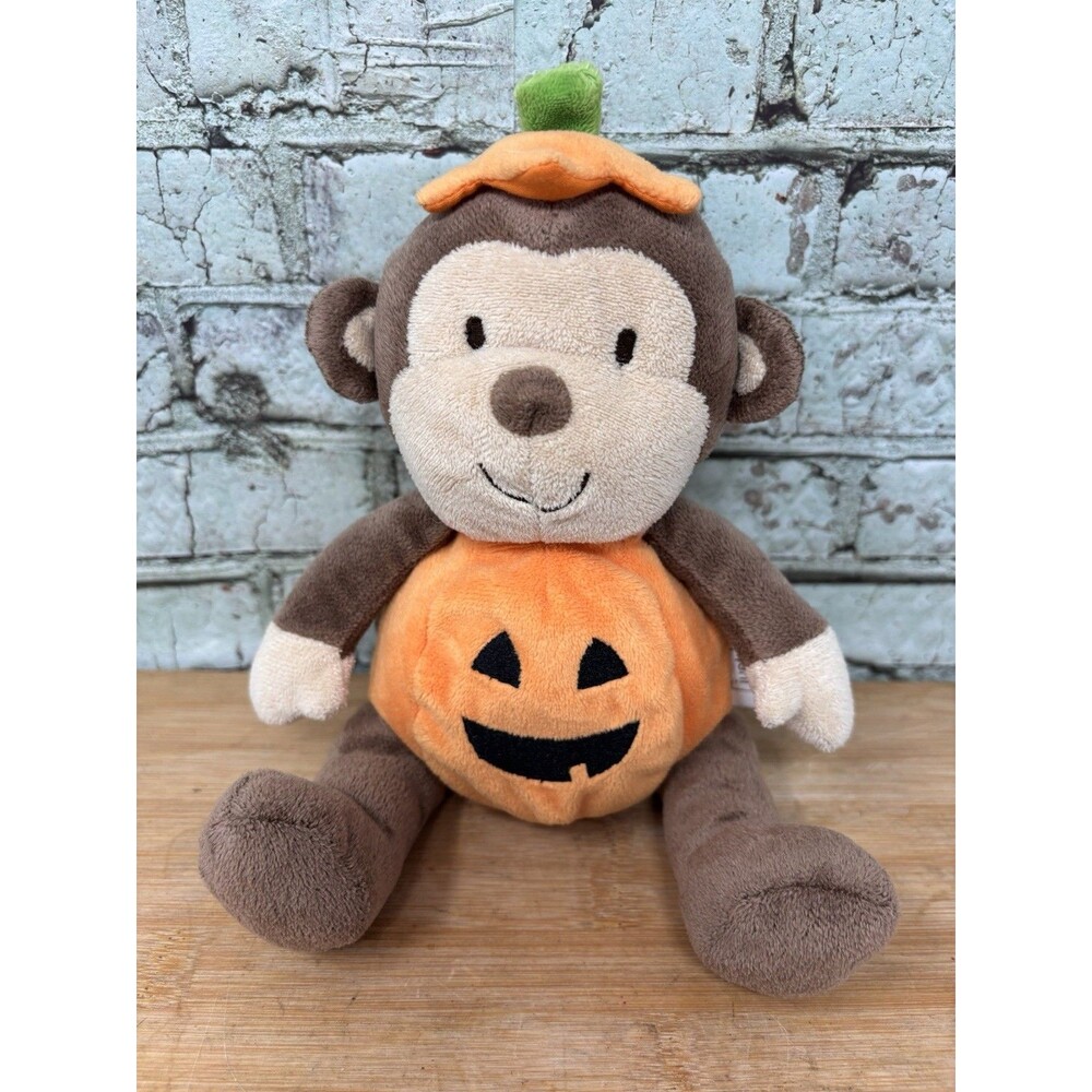 Just One You by Carters Pumpkin Monkey Plush 8" Stuffed Animal Halloween Lovey